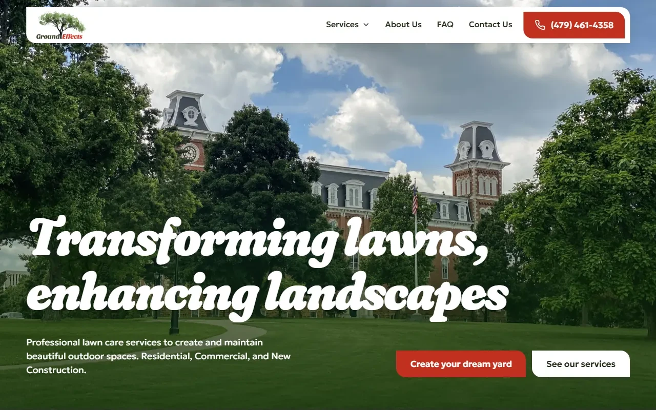 Lawn & landscaping site layout